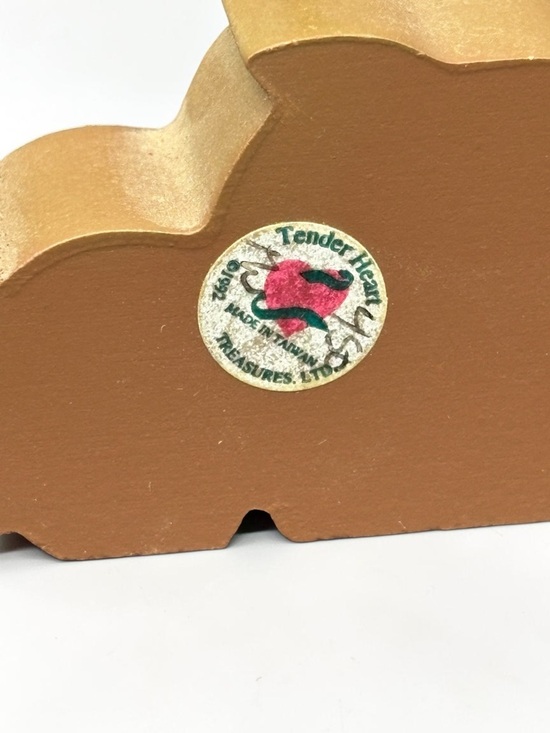 Vintage 1992 Wooden Country W/ Apple Cutout Small Table Top Decor EUC 4.75” x 2” - Picture 2 of 13